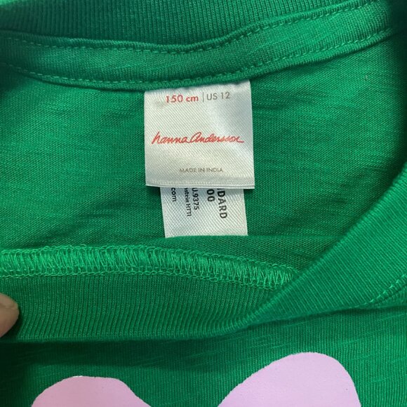 Hanna Andersson Icon Graphic Tee Daisy On Green size 12 - Picture 2 of 4
